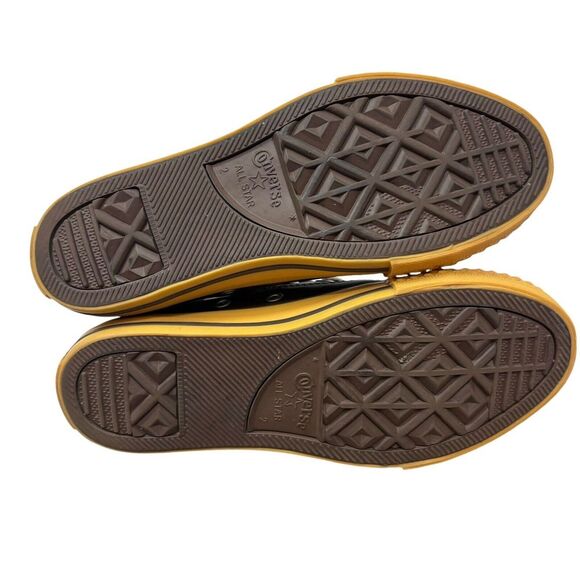 Converse All-Star HI Chuck Taylor Brown Gum Leather Youth Kids Shoes sz 2 - Picture 8 of 10